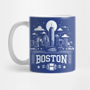 Boston Football // Vintage Skyline Mug